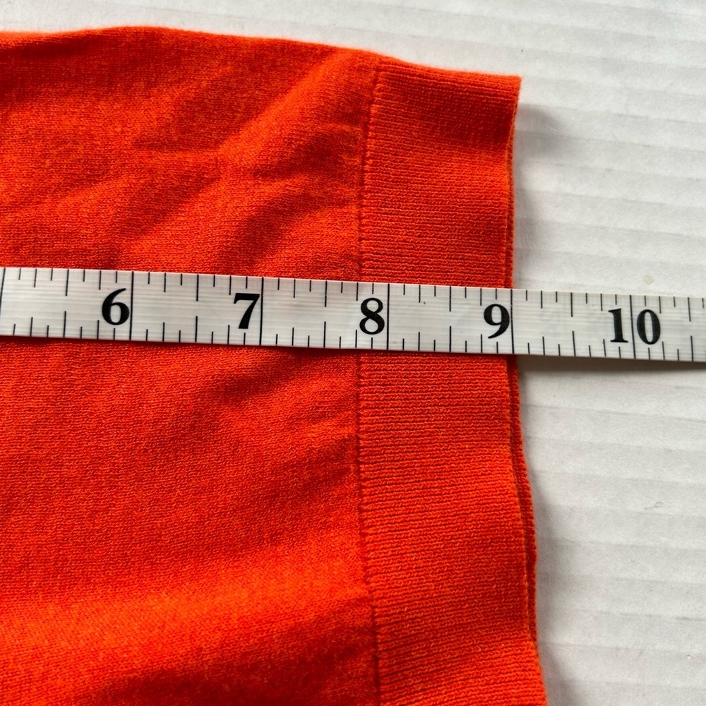 Brora Scottish 100% cotton orange top SZ 12 - Picture 7 of 9